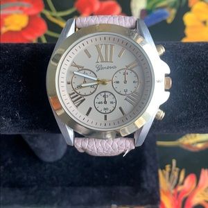 Geneva genuine leather watch